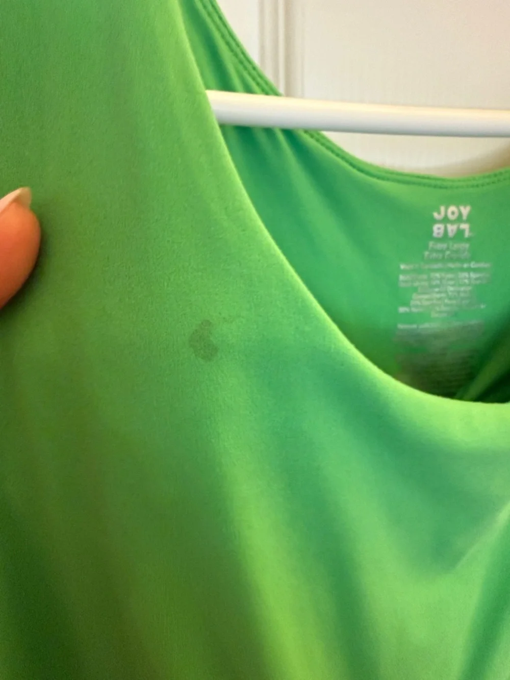 JoyLab Bright Green Active Tank Dress with White Logo - Picture 4 of 5